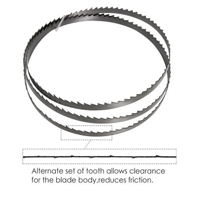 High Frequency Welded Horizontal Band Cutting Saw Blade Teeth spacing 15-28mm For Wood